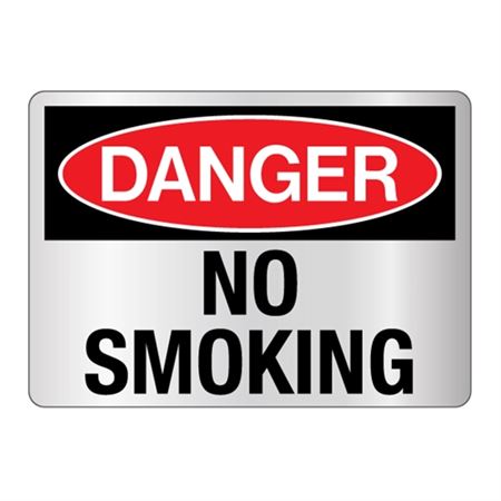 Danger No Smoking -Reflective 10" x 14" Sign